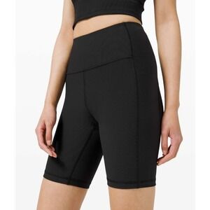 Lululemon Align Ribbed High Rise Shorts Black Size‎ 4 Biker Style